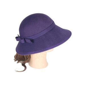 Adolfo II Women's Vtg Esccello Purple 100% Wool Felted OS Fedora Hat